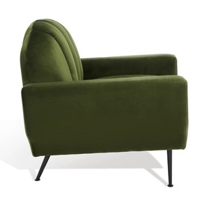 Sillón Individual <span class=keywords><strong>de</strong></span> Salón <span class=keywords><strong>de</strong></span> Estilo Nórdico Moderno, Sillón <span class=keywords><strong>de</strong></span> Tela, Estilo Italiano <span class=keywords><strong>de</strong></span> Lujo Ligero, Terciopelo Verde <span class=keywords><strong>Oliva</strong></span>, Ecológico - Product Image 2