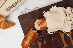 Custom Print Homemade Eco Friendly Food Storage Reusable Organic Canvas Cotton Linen <b>Bread</b> <b>Bag</b> - Product Image 6