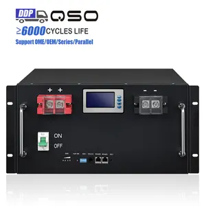 Qishou 서버 랙 48 V Lifepo4 배터리 마운트 50Ah 100Ah 300Ah 5Kw 10Kw 10Kwh 48 볼트 V 51.2V 태양열 리튬 이온 배터리 48 V 200Ah