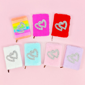 Cuaderno de Doble Corazón con Incrustaciones de Diamantes, Tapa Dura, Encuadernación Térmica, Colorido, con Peluche, A3, para el Día de San Valentín - Product Image 1