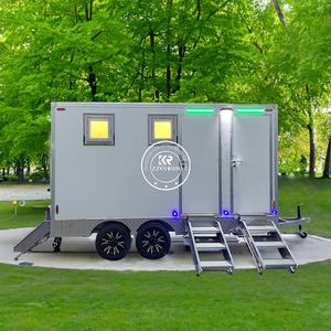 WC publics extérieurs, remorque de toilettes avec douche, conteneur sanitaire portable - Product Image 4