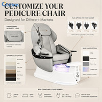 Fournisseur de mobilier de salon tout-en-un, fabrication sur mesure, chaise de pédicure de luxe professionnelle avec fonction de massage