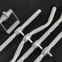 VULCANFIT Barre EZ en aluminium de qualité supérieure, accessoires pour tractions latérales, pour un entraînement de force intense et une salle de sport à domicile durable