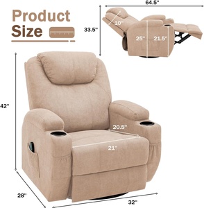 Fauteuil inclinable en cuir véritable à double couche avec dossier d'accoudoir de camion Fauteuil inclinable <span class=keywords><strong>pour</strong></span> le salon - Product Image 5