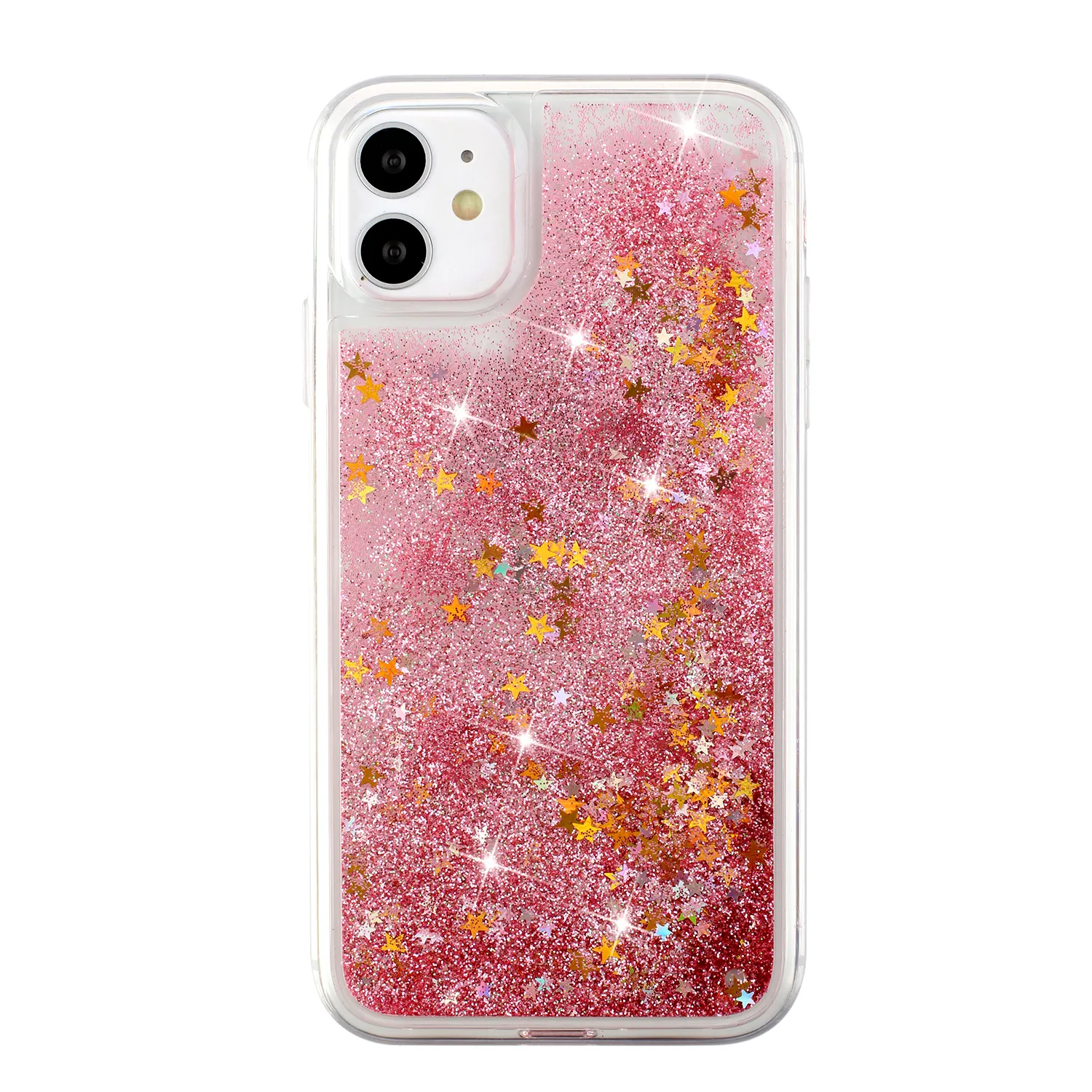 Black Liquid Grain Glitter Quicksand pc Tpu Phone Cover Case For Iphone 11 12
