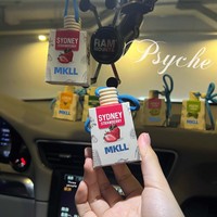 Désodorisant de voiture en gros, pendentif en verre à suspendre, parfum aux huiles essentielles longue durée pour l'intérieur de l'automobile
