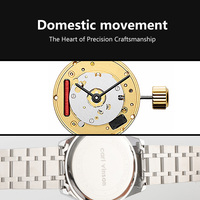 Haute qualité plus de temps hommes personnalisé pierre Quartz mode boîtier en acier inoxydable montre-bracelet japon Movt calendrier montre montres