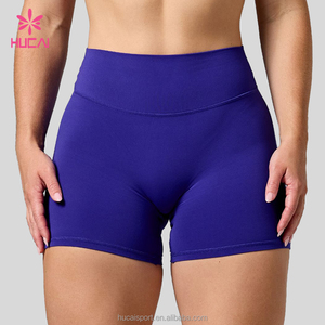HUCAI Pantaloncini Sportivi da Donna Personalizzati a Vita Alta con Effetto Push-Up e Anti-Camel Toe <span class=keywords><strong>per</strong></span> Allenamento e Yoga - Product Image 6