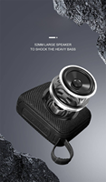 Enceinte portable étanche en plastique pour extérieur avec poignée, subwoofer, TWS, application et éclairage RGB pour fêtes