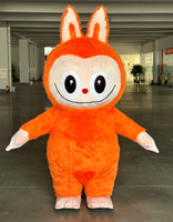 Costume de Mascotte Lapin Gonflable en Peluche pour Adulte, Vente en Gros CE, Idéal pour le Divertissement
