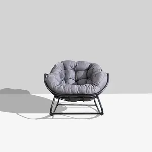 Rocking Royal Grey Steel Swing Outdoor Relaxing Chair