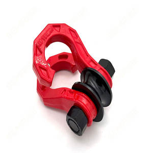 SEMRISE Accessoires tout-terrain 4x4 Noir Rouge Crochets de remorquage <span class=keywords><strong>Attelage</strong></span> de récupération <span class=keywords><strong>Attelage</strong></span> verrouillable Manille en acier au carbone 50 lb Compatible - Product Image 4