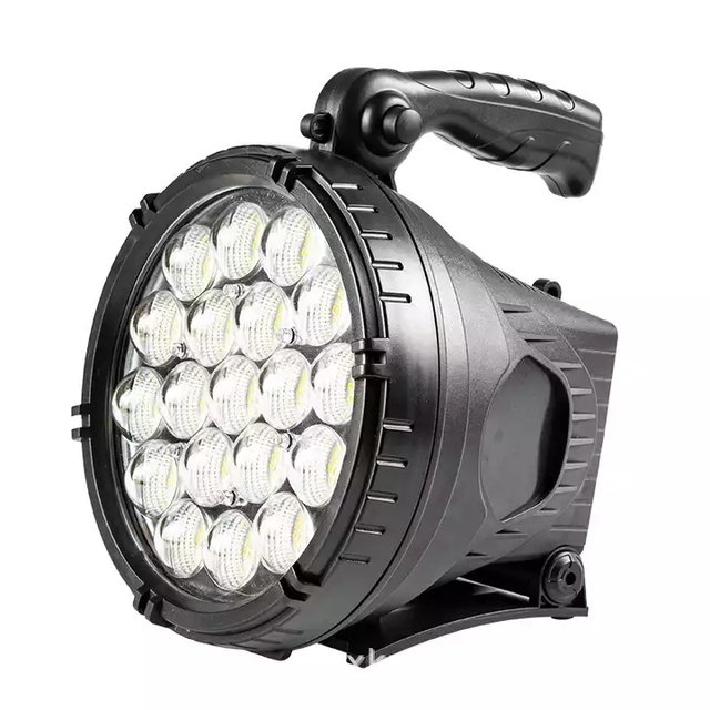 Wholesale High Quality New Portable High Power Rechargeable LED Searchlight Outdoor Emergency Spotlight Flashlight IP80 Rated