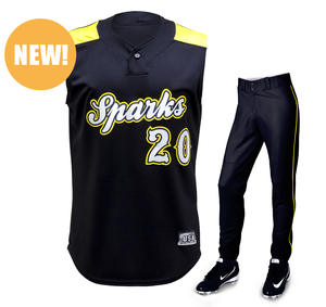 PURE Personnalisé col en V unisexe nouveau Design sans manches Baseball Softball uniforme Pro Team Jersey Baseball chemises pantalon uniforme ensemble - Product Image 1