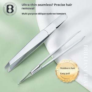 Hoge Kwaliteit Custom Roestvrij Staal Wenkbrauw & Wimper Pincet Make-Up Wenkbrauw Pincet Met Verpakking - Product Image 2