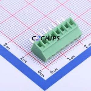 XY308-2.54-8P Screw Terminal Block Through hole Component (THT),P=2.54mm Connector 1x8P 2.54mm Green Through Hole - Product Image 1
