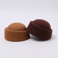 Chapeau Cloche Rétro en Laine Style Européen et Américain pour Femme - Réglable, Idéal pour Fêtes Hivernales, Mode Inspirée de la Bourgeoisie Française