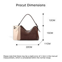 Tas Tangan Kulit Asli Wanita Produsen Tas OEM Harga Pabrik Desain Minimalis Kustom Tas Tangan Wanita Kulit Sapi Suede
