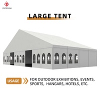Tente d'événement à toit courbé en aluminium, chapiteau temporaire pour concerts et sports en plein air avec couverture en PVC