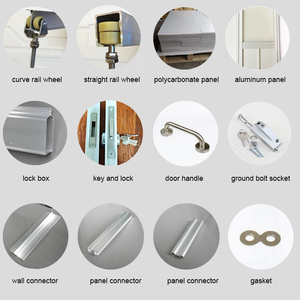 Porta Scorrevole Panoramica in Policarbonato Moderna ed Economica con Griglia Antifurto - Product Image 4