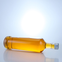 Bouteilles en verre super flint de luxe à fond épais de 700 ml et 750 ml avec bouchon à vis pour whisky, vin, tequila, eau pétillante