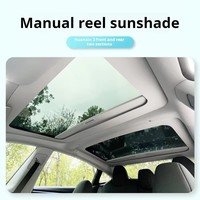 Pare-soleil de voiture rétractable de luxe de troisième génération pour Tesla modèle Y pare-brise de toit en maille feuille d'aluminium crème solaire de voiture silencieuse