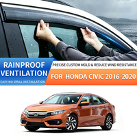 Accessoires automobiles, déflecteur de vitre de voiture, pare-soleil et pare-pluie pour Honda Civic 2016 2020