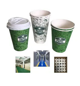 Wholesale biodegradable Custom Printed Logo Plastic Free Biodegradable Disposable 8oz/12oz/16oz Water Based Single Wall Hot Pape