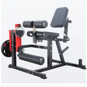 Máquina de rizos y extensión de piernas ajustable de alta resistencia con extensión rotativa de pierna cargada con placa para máquina de pesas de gimnasio en casa de muslos