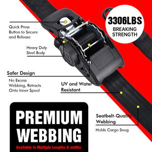 Branding Support 2&quot; X 10ft 3306lbs BS Heavy Duty Auto Retractable Ratchet Straps Self Retractable Ratchet Strap