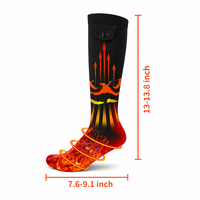 Chaussettes chauffantes rechargeables améliorées en usine pour femmes et hommes, chauffe-pieds avec contrôle par application, 4 réglages, séchage rapide, polyester, 5000 mAh, pour l'extérieur