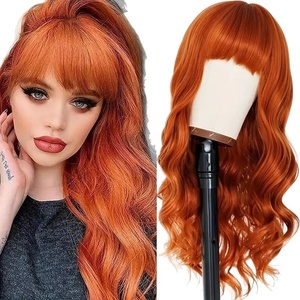 วิกผมยาวแบบลอน ทนความร้อนสูง สำหรับผู้หญิง สีส้ม ทำด้วยเครื่องจักร เปลี่ยนทรง<span class=keywords><strong>ผม</strong></span>ได้ สไตล์ยุโรป อเมริกา <span class=keywords><strong>เกาหลี</strong></span> - Product Image 2