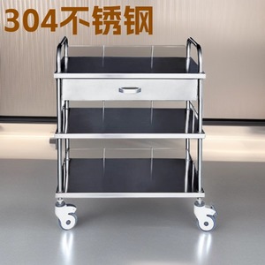 Xin Yuchen Hospital Stainless Steel <b>Nursing</b> Cart YC-K16 Three Tier With Waste <b>Bags</b> For Medical Ward Use - Product Image 2