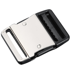 Side Release Buckle 25mm Zinc Alloy Adjustable <b>Webbing</b> For Bags Silver Durable Wear Resistant - Product Image 4
