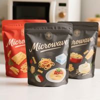 Pochette debout au micro-ondes personnalisée OEM pour les aliments prêts-à-manger Sac de cornue sécurisé scellé sous vide pour l'emballage des nouilles