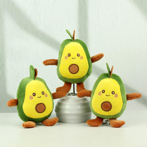 Moche mignon avocat en peluche porte-clés pendentif Mini fruit jouet poupée PP coton rempli 12cm Super doux lavé maille accessoires - Product Image 3