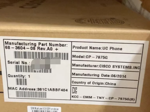 Télé<span class=keywords><strong>phone</strong></span> IP VoIP ClSCO CP-7975G Gigabit Ethernet avec écran couleur TFT HD 5.6 \ "Prise en charge PoE 802.3af pour G.711 G.729 - Product Image 3