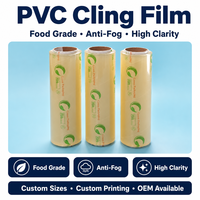 Film alimentaire en PVC de qualité alimentaire, haute transparence, anti-humidité, anti-buée, extensible pour l'emballage de chocolat, de collations et d'aliments