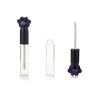Tube brillant à lèvres Unique avec patte de chat, 10ml, 1 pièce, vide, emballage, Unique, baguette à test, vente en gros