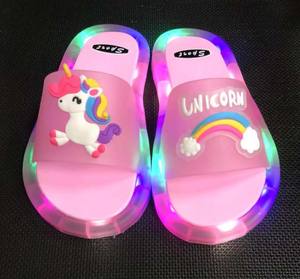 Sandales pour enfants, animaux, canards, licorne, dessin animé, été, extérieur, LED lumineuses, antidérapantes, séchage rapide, unisexes - Product Image 2