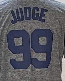 アメリカ野球ジャージステッチ男性用刺繍,カスタムジャージ米国サイズ #99 JUDGE - Product Image 3