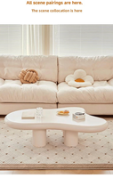 Table basse de luxe blanche de petite taille pour salon