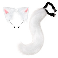 Ensemble de queue de renard pour fête de carnaval Umoo, accessoires de costume de cosplay, fausse fourrure de renard faite à la main, unisexe pour enfants, en stock