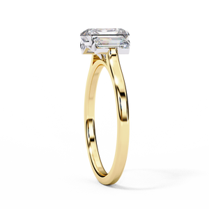 Bague de fiançailles pour femme en or massif 18 carats avec diamant de laboratoire taille brillant, certifiée IGI, plaqué rhodium, luxe, couleur D, gravure laser - Product Image 2