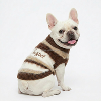 Fabrik-OEM Karierter Baumwoll-Flausch-Hundepullover Warmer Strickpullover für Große Hunde Labrador Golden Retriever Winter Frühling Gemütlich