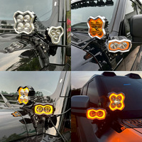 Luces de montaje en capó de 5 pulgadas, las más nuevas de 2026, 17600LM 152W, con DRL blanco y efecto de persecución ámbar, para todoterreno 4x4, luces de zanja para Jeep Tacoma