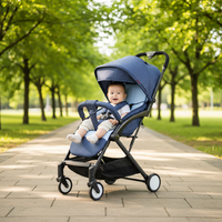 Poussette de luxe pliable légère avec chariot intégré pour bébé, cadre en fer, 0-3 ans, charge 20 kg - Offre Spéciale