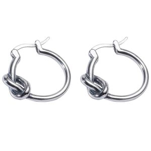 FY-EZ139 Bông Tai Khổ Retro S925 Sterling Silver Bạc Khổ Hàn Quốc Phong Cách Knot-Buộc Vòng Xoắn Vòng Tròn Tai Tốt Dangle Bông Tai - Product Image 5