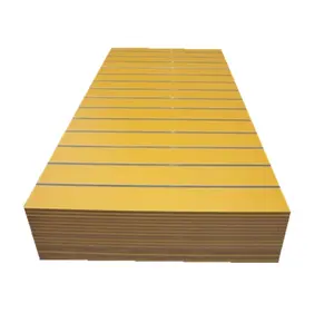 18mm benutzer definierte Lamellen wand geschlitzt MDF Board Regale Einzelhandel geschäft Slatwall Paneele Slatwall Display