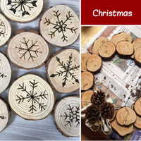 Décorations rustiques en bois naturel en gros pour bricolage, ornements de Noël suspendus, décorations de mariage et d'anniversaire d'inspiration antique